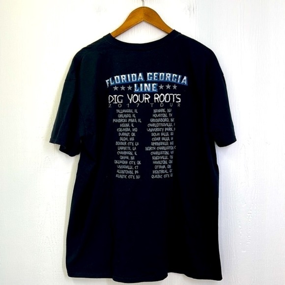 Gildan - 2017 Florida Georgia Line Dig Your Roots Tour T Shirt Size XXL - Picture 9 of 10